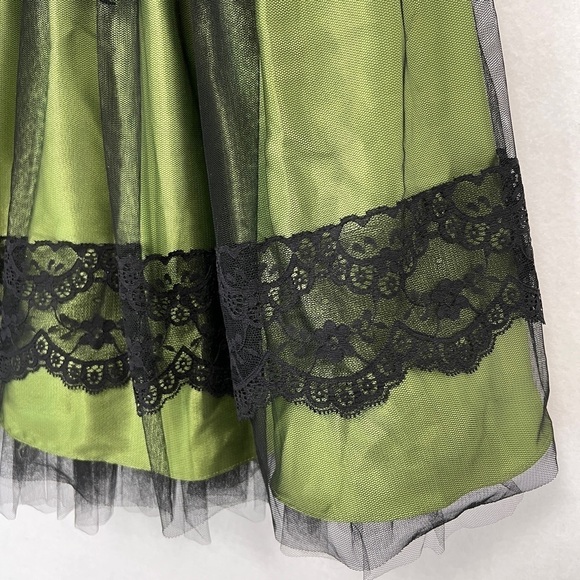 Vintage Jessica McClintock Gunne Sax Hocus Pocus Vibes Chartreuse NEW - Picture 6 of 9